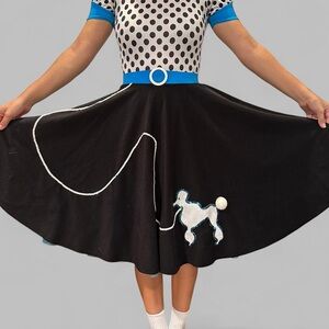 Polka Dot Poodle Skirt Costume Large Child